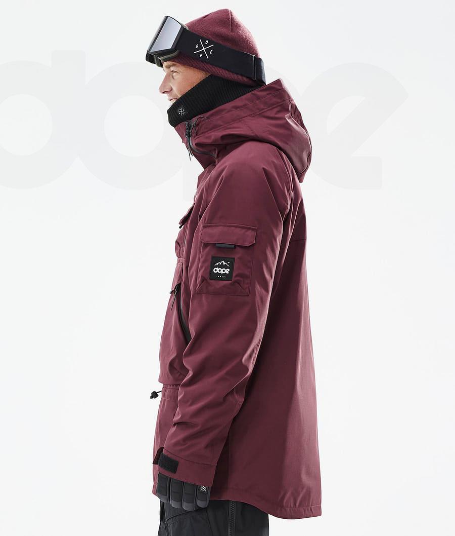 Burgundy Men's Dope Akin Ski Jackets | AUJJ2879