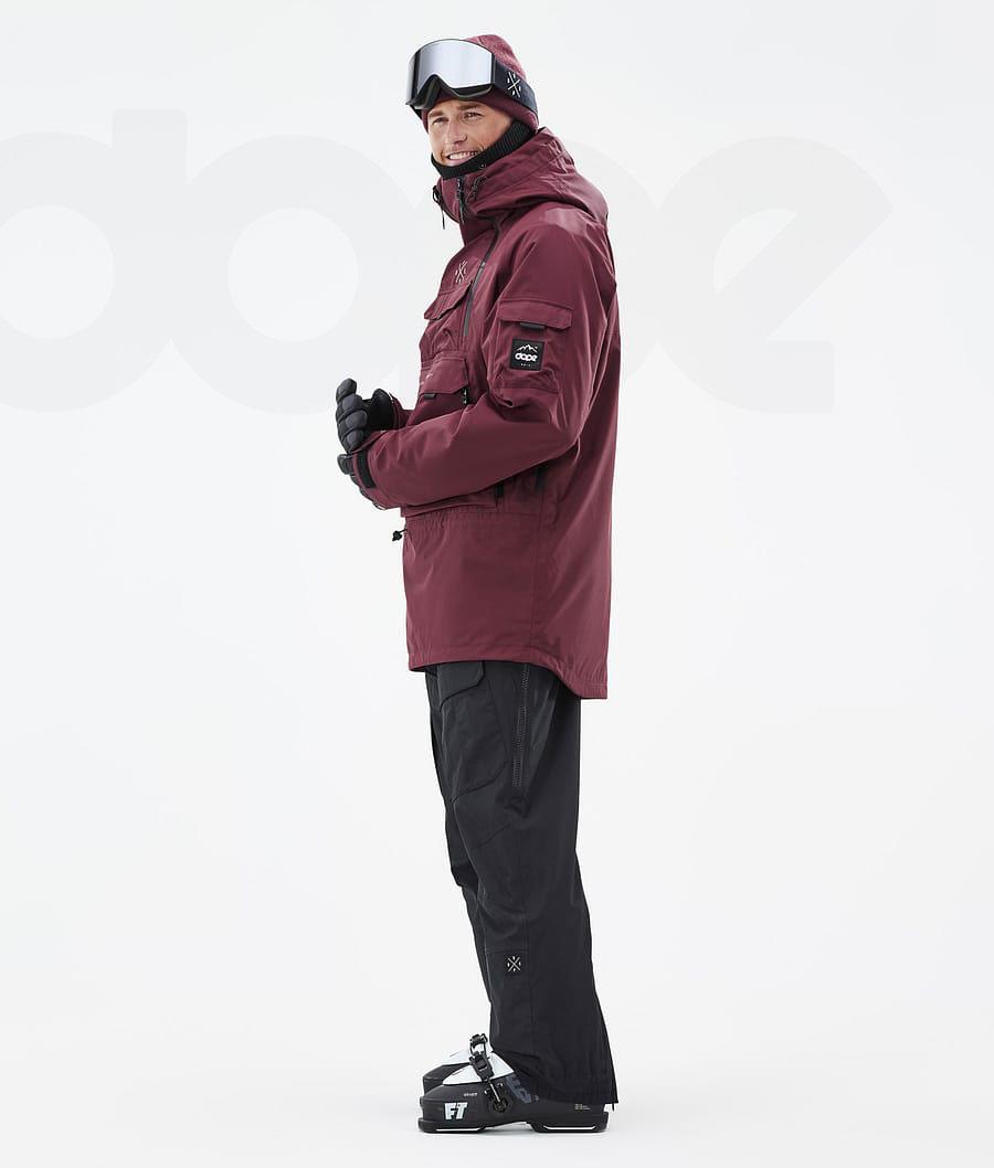 Burgundy Men's Dope Akin Ski Jackets | AUJJ2879