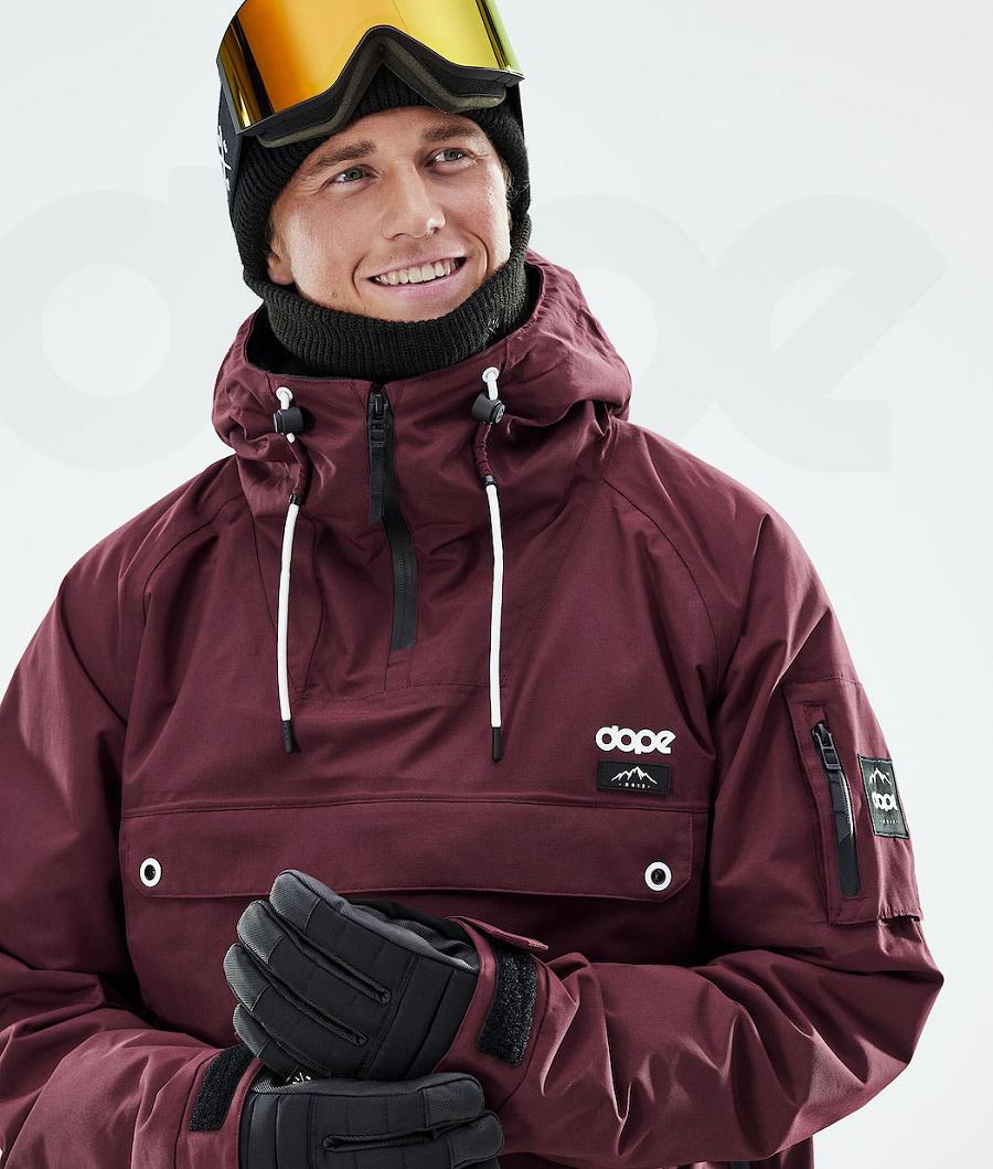 Burgundy Men's Dope Annok 2021 Snowboard Jackets | AUCE2758