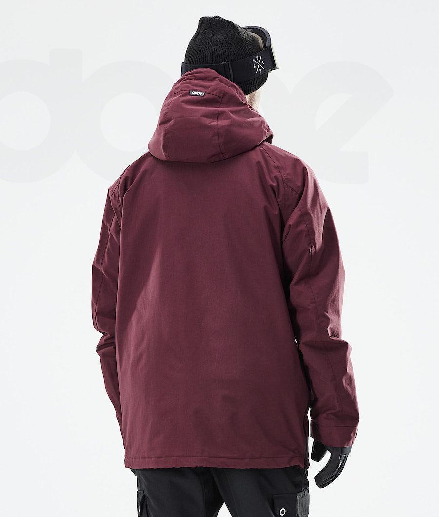 Burgundy Men's Dope Annok 2021 Snowboard Jackets | AUCE2758