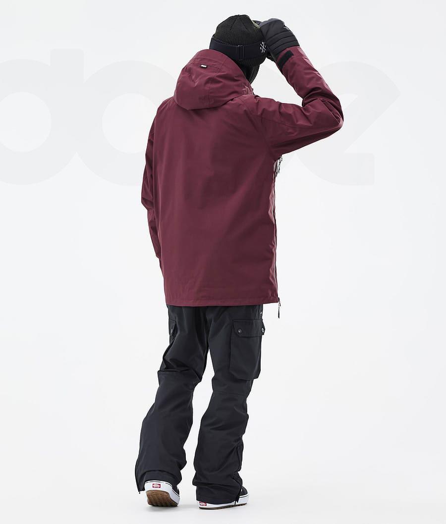 Burgundy Men's Dope Annok Don Snowboard Jackets | AULH2761