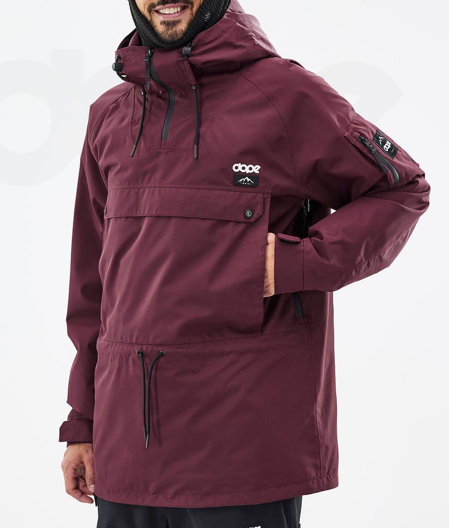 Burgundy Men's Dope Annok Don Snowboard Jackets | AULH2761