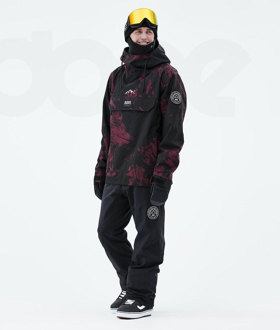 Burgundy Men's Dope Blizzard 2021 Paint Snowboard Jackets | AUEX2778