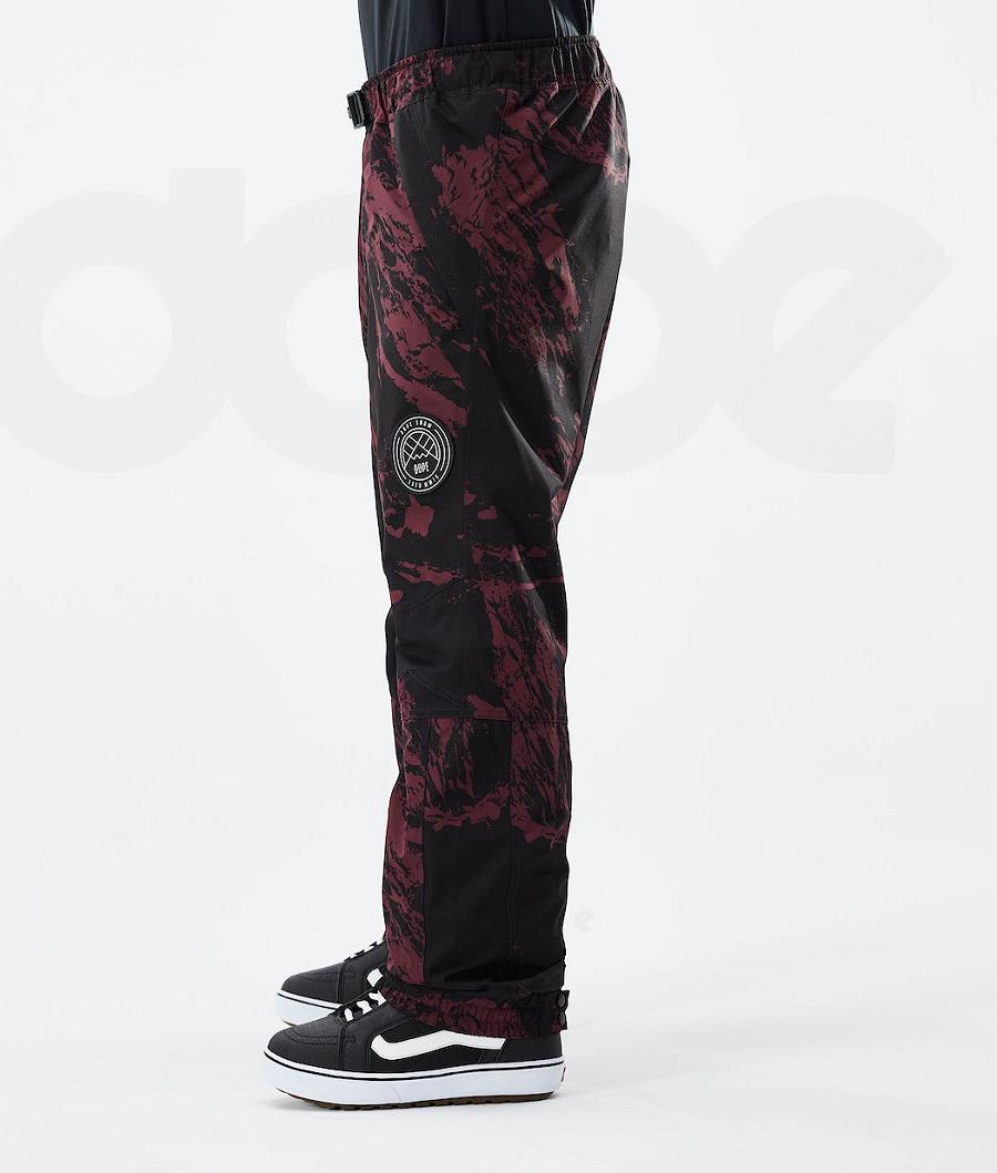 Burgundy Men's Dope Blizzard 2021 Paint Snowboard Pants | AUJJ2569