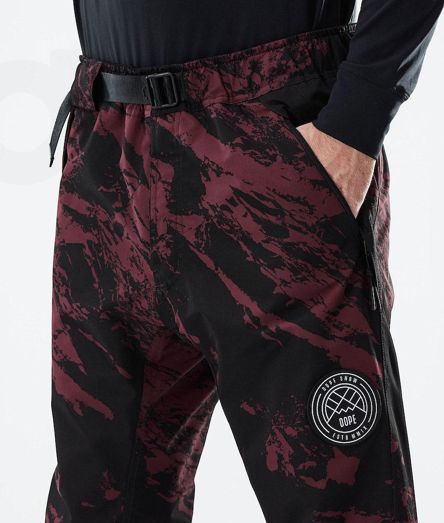 Burgundy Men's Dope Blizzard 2021 Paint Snowboard Pants | AUJJ2569