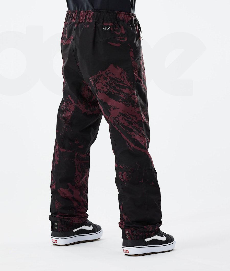 Burgundy Men's Dope Blizzard 2021 Paint Snowboard Pants | AUJJ2569