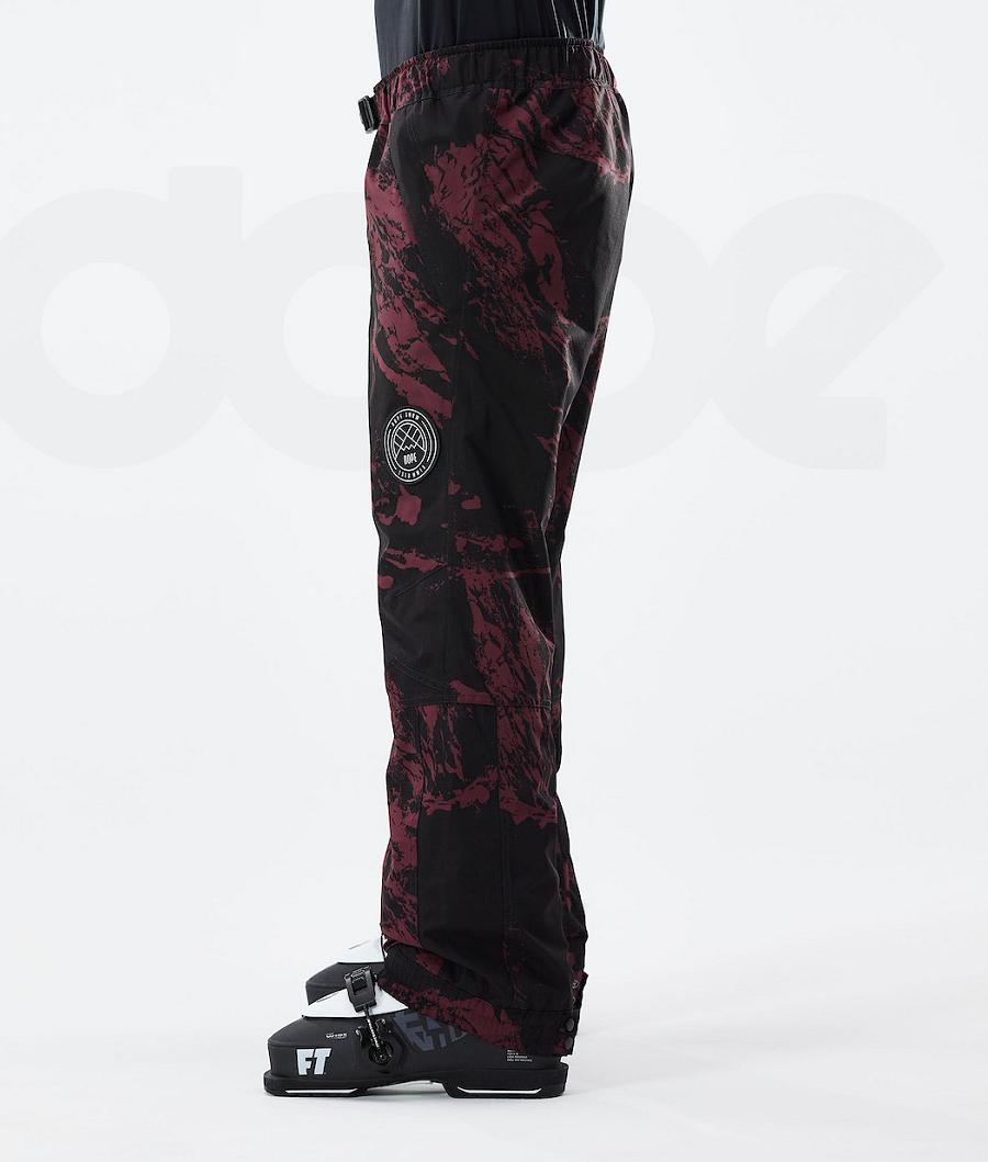 Burgundy Men's Dope Blizzard 2021 Paint Ski Pants | AUUT2632