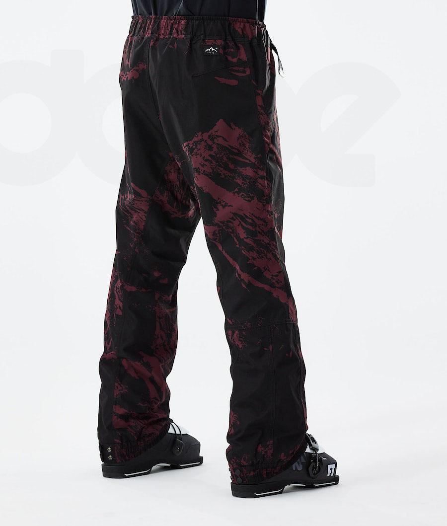 Burgundy Men's Dope Blizzard 2021 Paint Ski Pants | AUUT2632