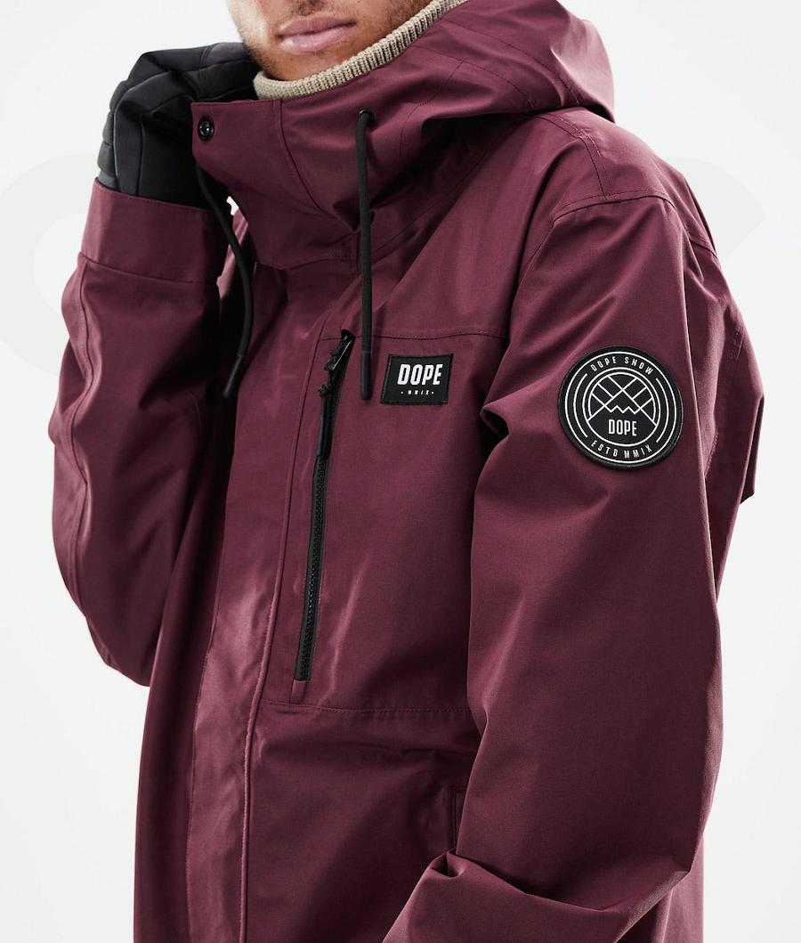 Burgundy Men's Dope Blizzard Full Zip 2021 Snowboard Jackets | AUQZ2780