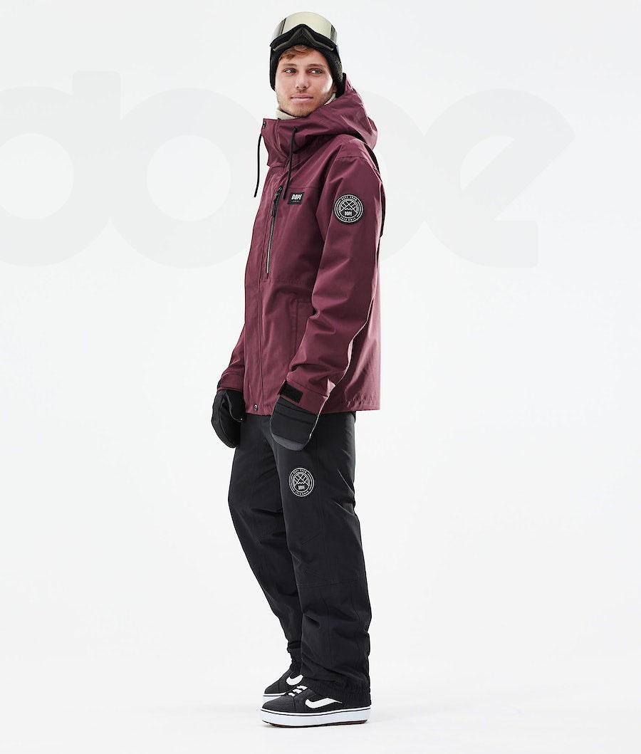 Burgundy Men's Dope Blizzard Full Zip 2021 Snowboard Jackets | AUQZ2780