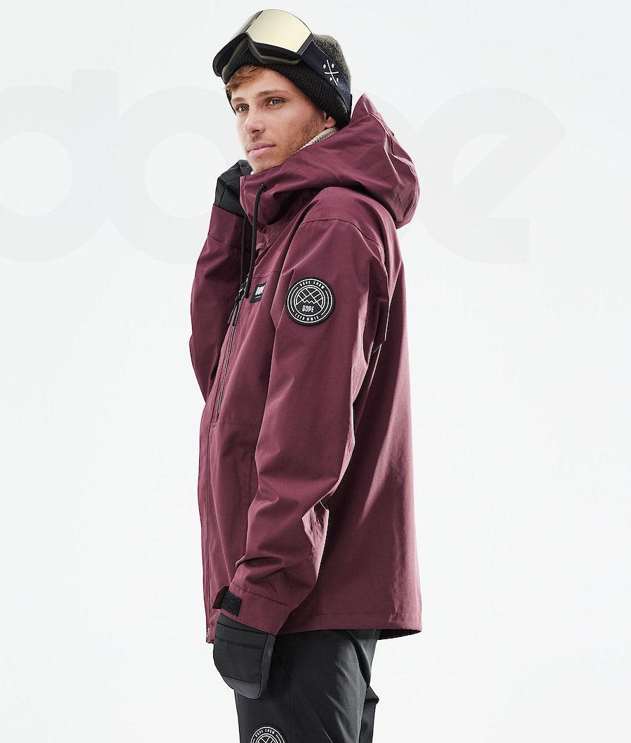 Burgundy Men's Dope Blizzard Full Zip 2021 Snowboard Jackets | AUQZ2780