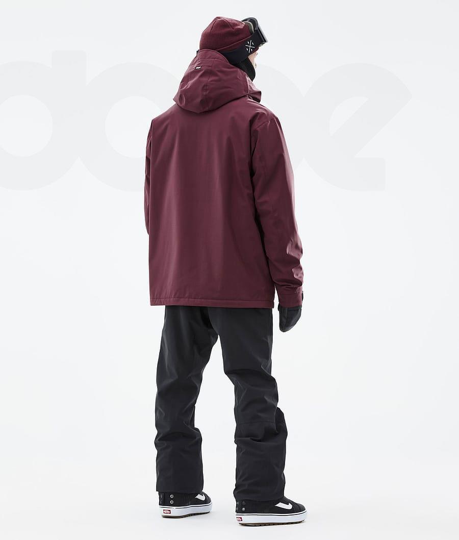 Burgundy Men's Dope Blizzard Snowboard Jackets | AUHK2764