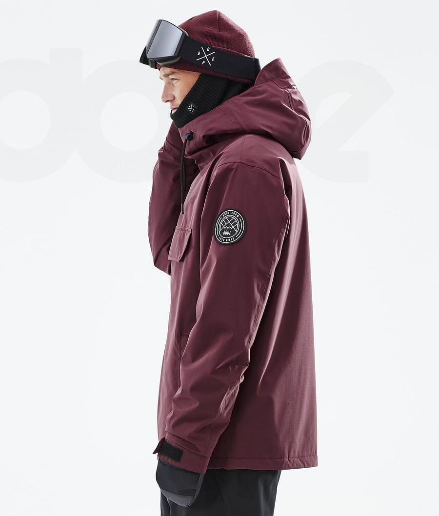 Burgundy Men's Dope Blizzard Snowboard Jackets | AUHK2764