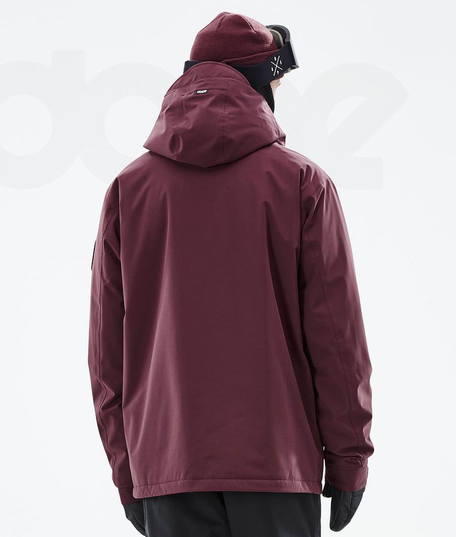 Burgundy Men's Dope Blizzard Snowboard Jackets | AUHK2764