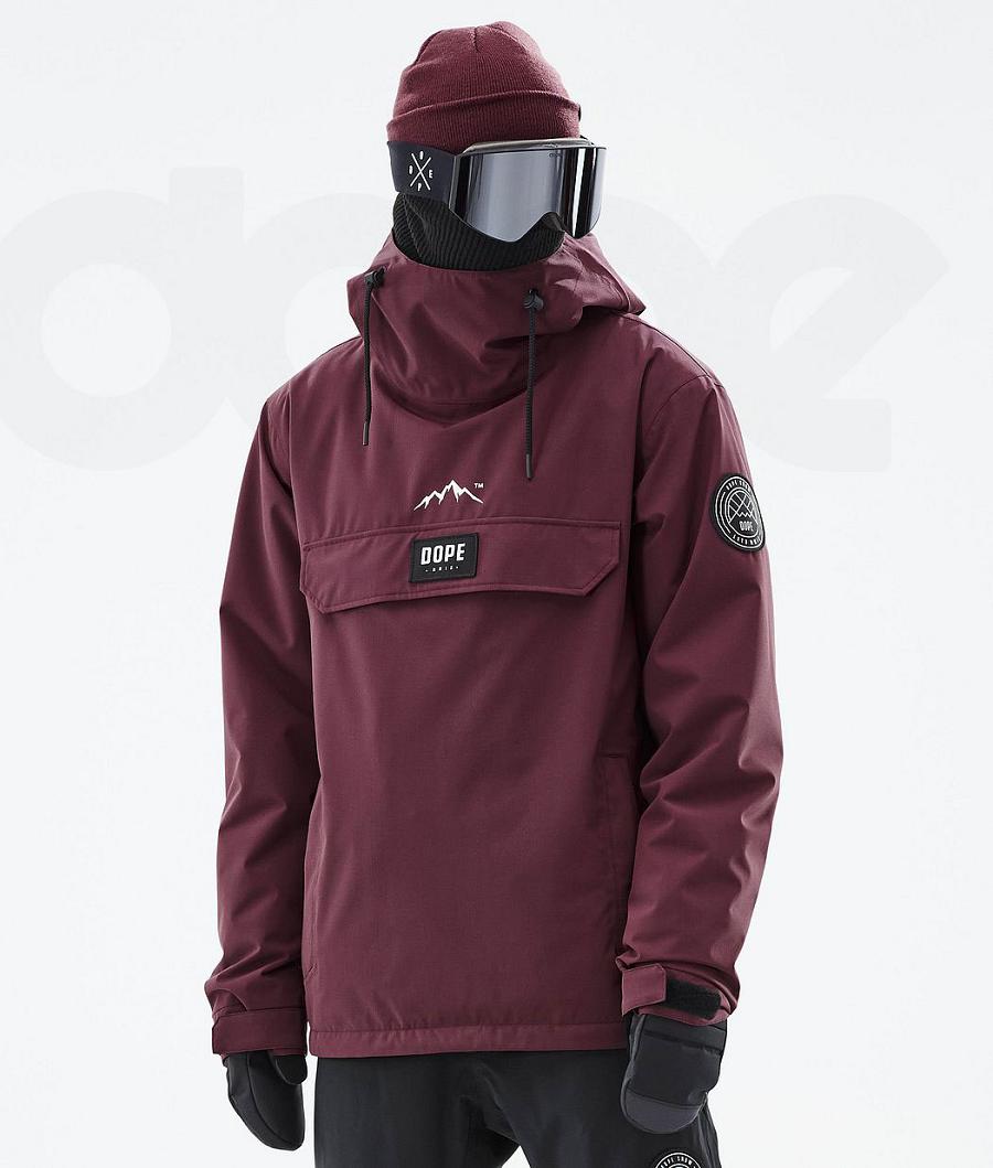 Burgundy Men\'s Dope Blizzard Snowboard Jackets | AUHK2764