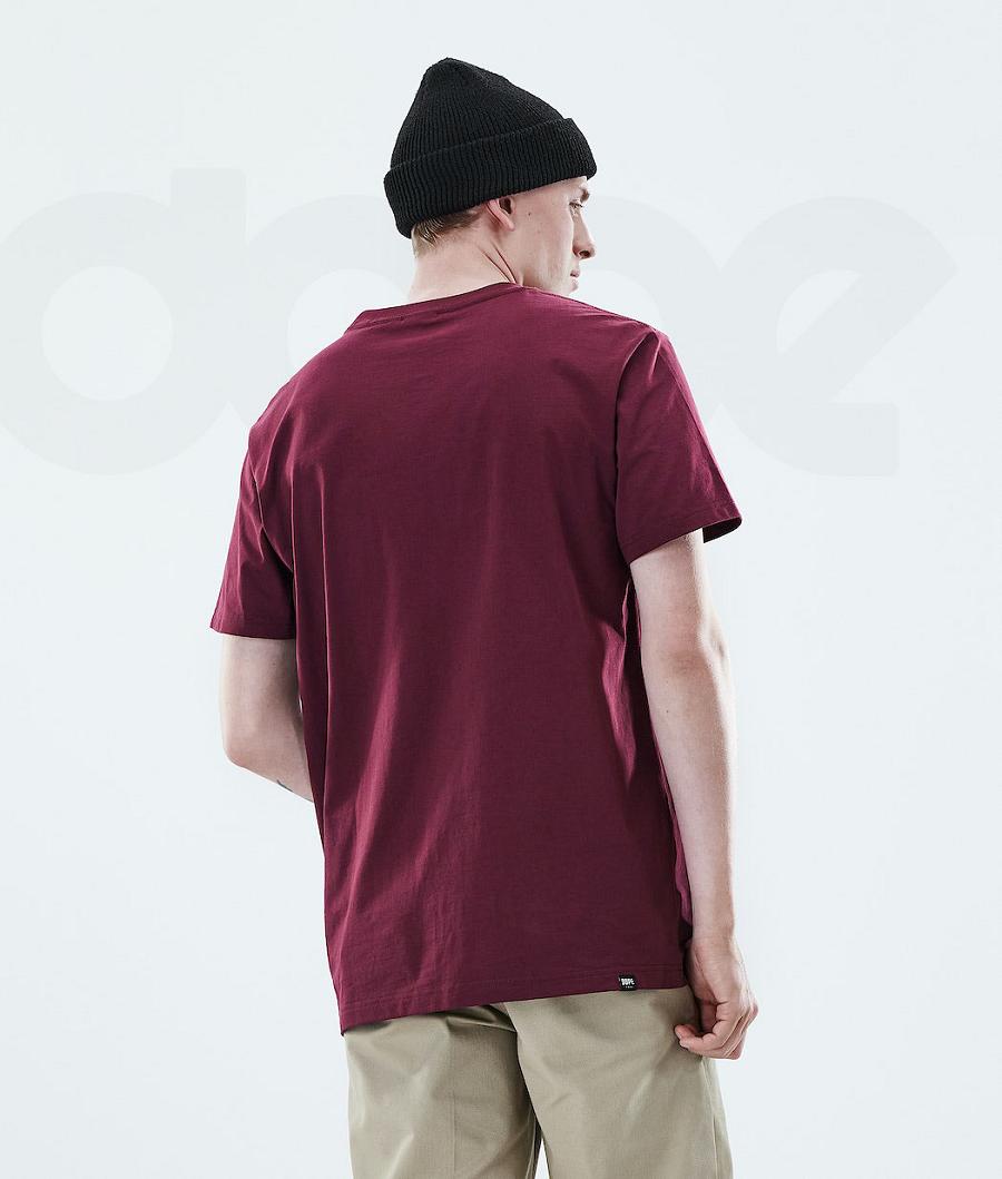 Burgundy Men's Dope Daily 2X-UP T Shirts | AUGL2979