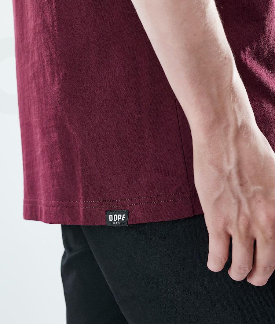 Burgundy Men's Dope Daily Rise T Shirts | AUPQ2984