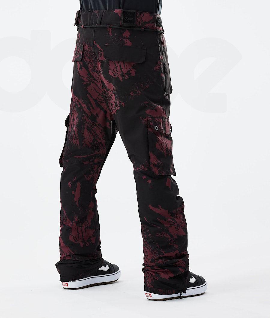 Burgundy Men's Dope Iconic 2021 Paint Snowboard Pants | AUXF2591