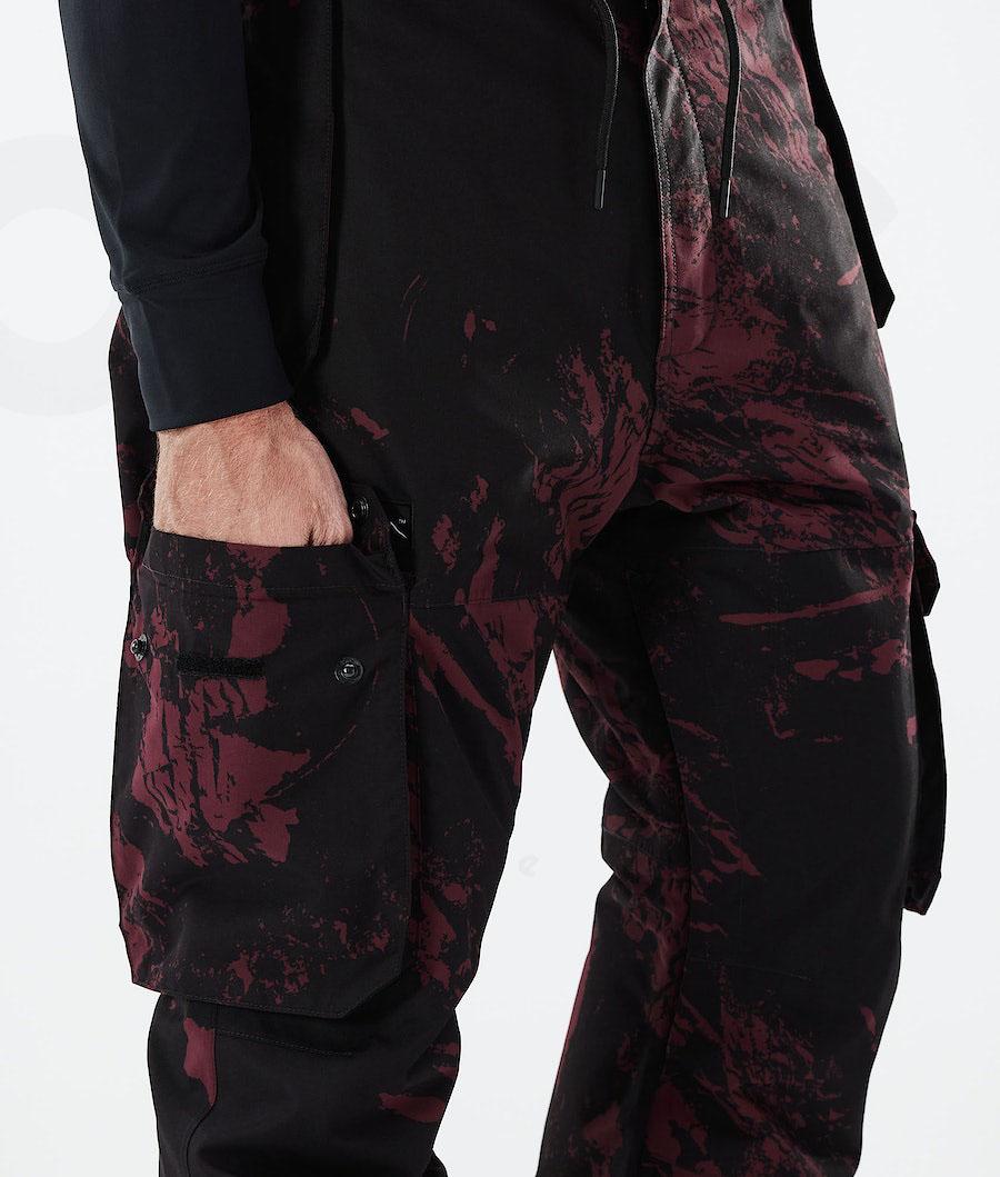 Burgundy Men's Dope Iconic 2021 Paint Snowboard Pants | AUXF2591