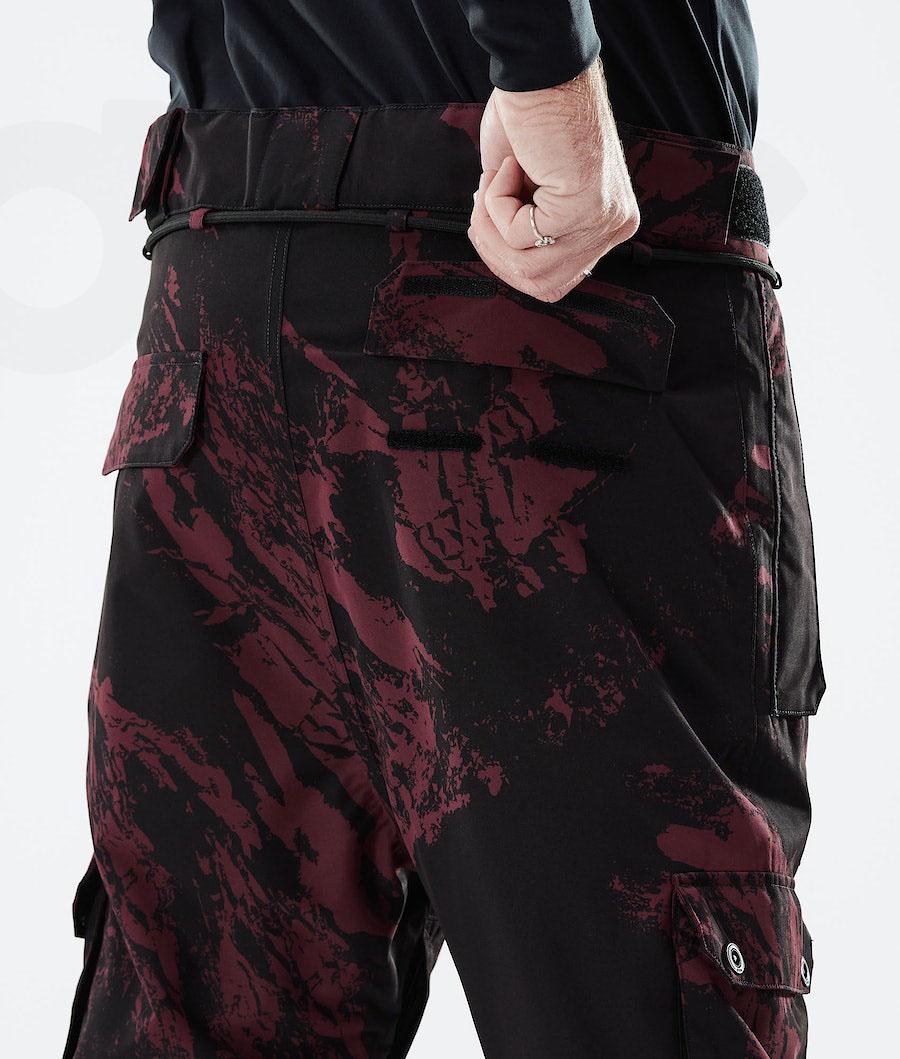 Burgundy Men's Dope Iconic 2021 Paint Snowboard Pants | AUXF2591