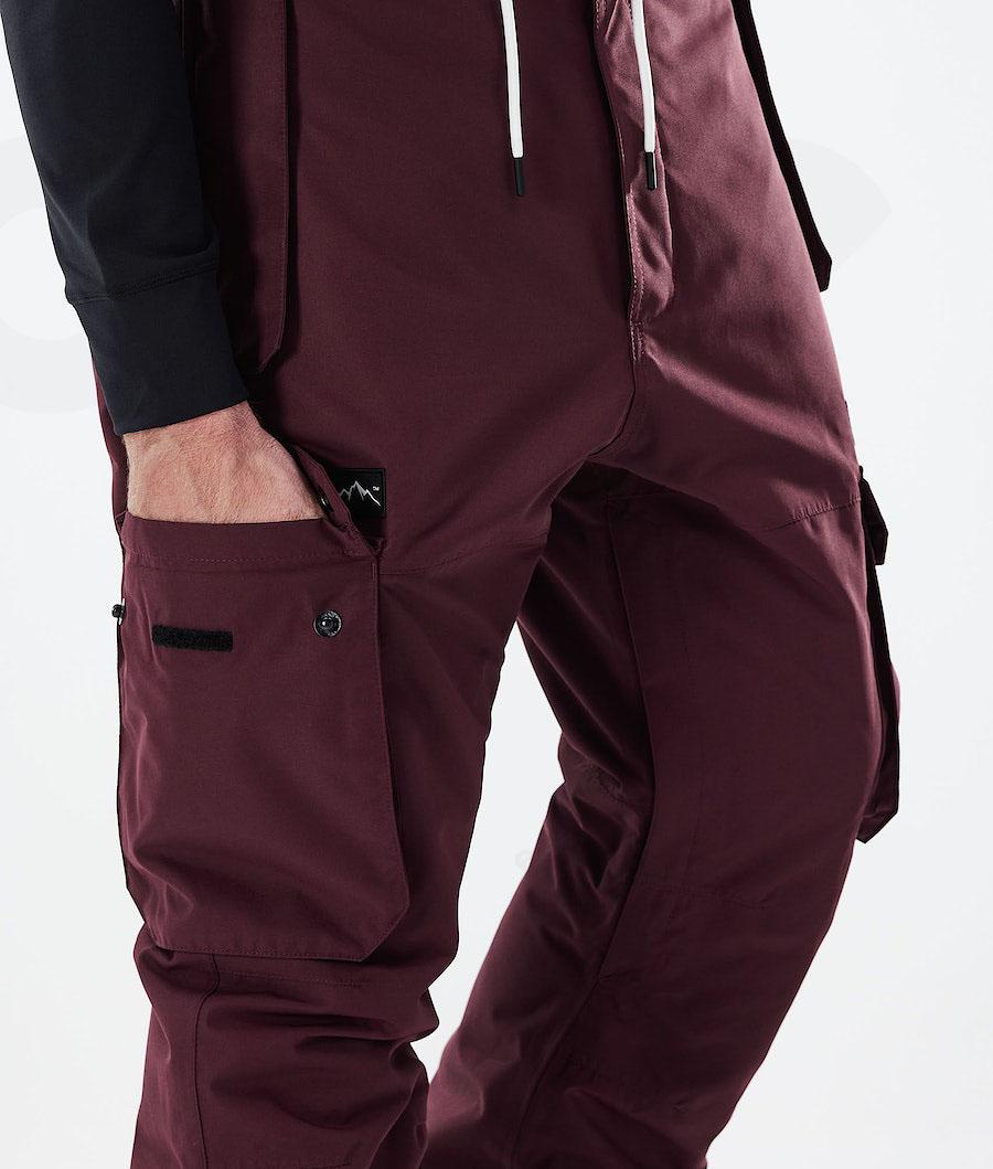 Burgundy Men's Dope Iconic 2021 Snowboard Pants | AUVD2589