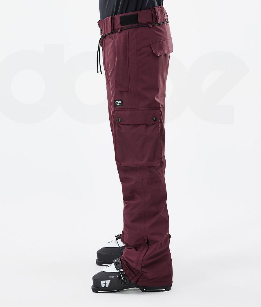 Burgundy Men's Dope Iconic Don Ski Pants | AUQZ2656