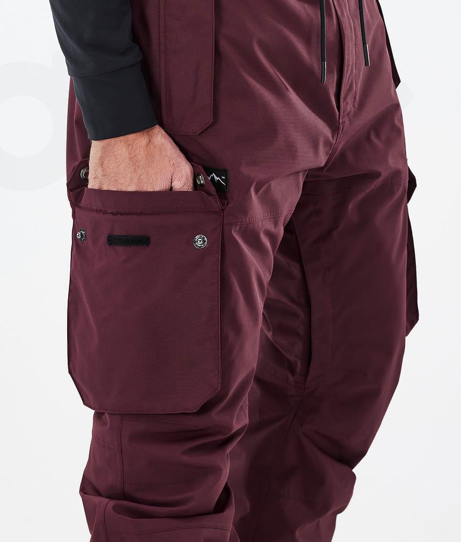 Burgundy Men's Dope Iconic Don Ski Pants | AUQZ2656