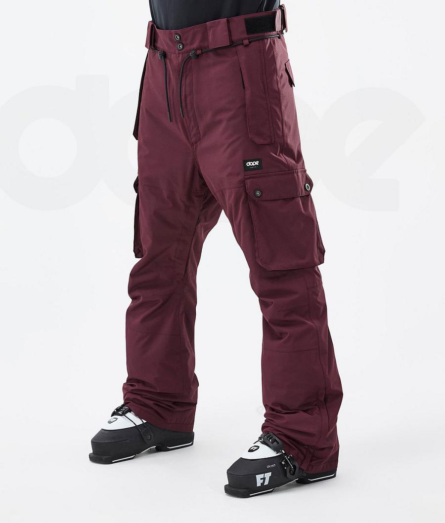 Burgundy Men\'s Dope Iconic Don Ski Pants | AUQZ2656