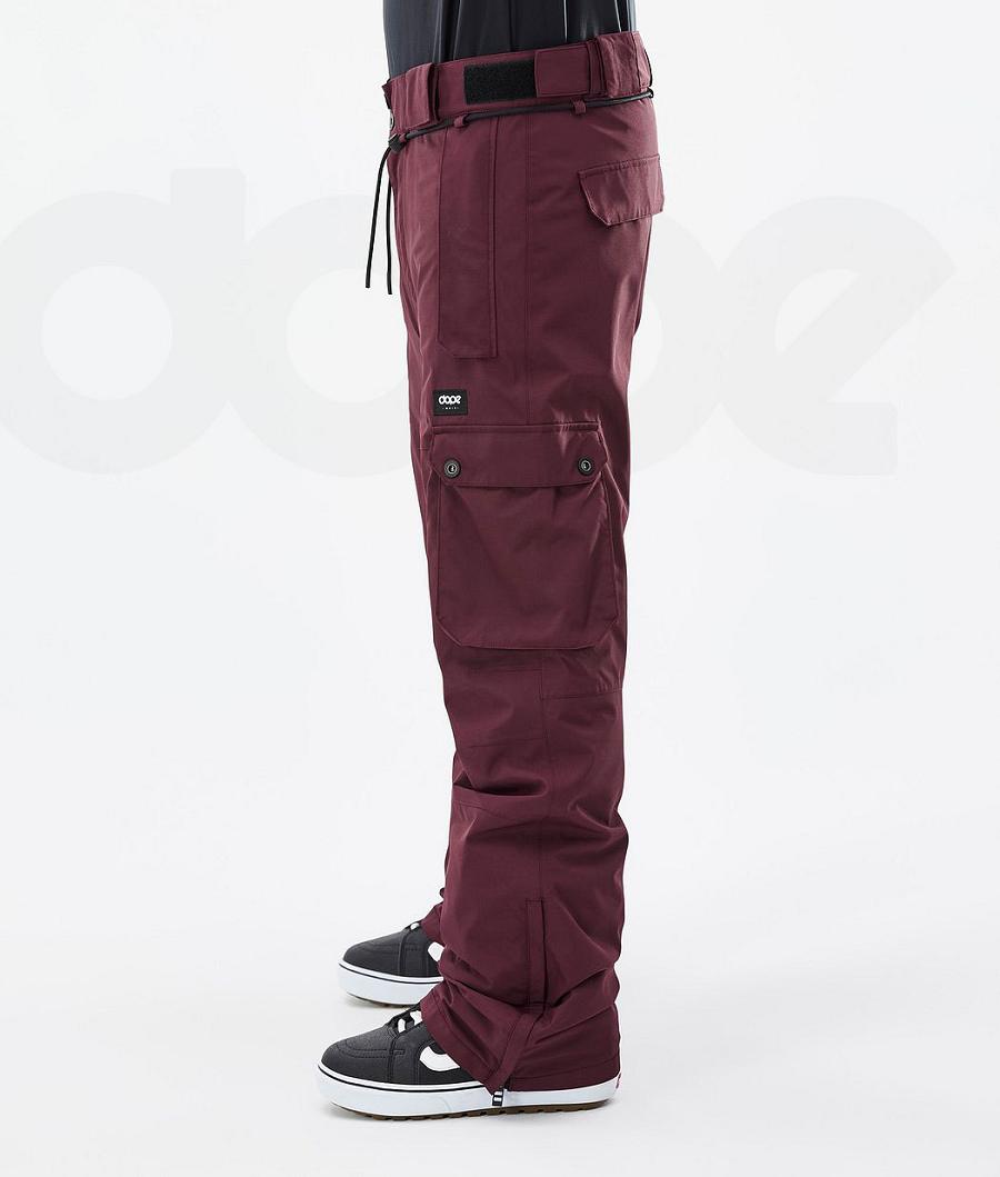 Burgundy Men's Dope Iconic Don Snowboard Pants | AULH2593