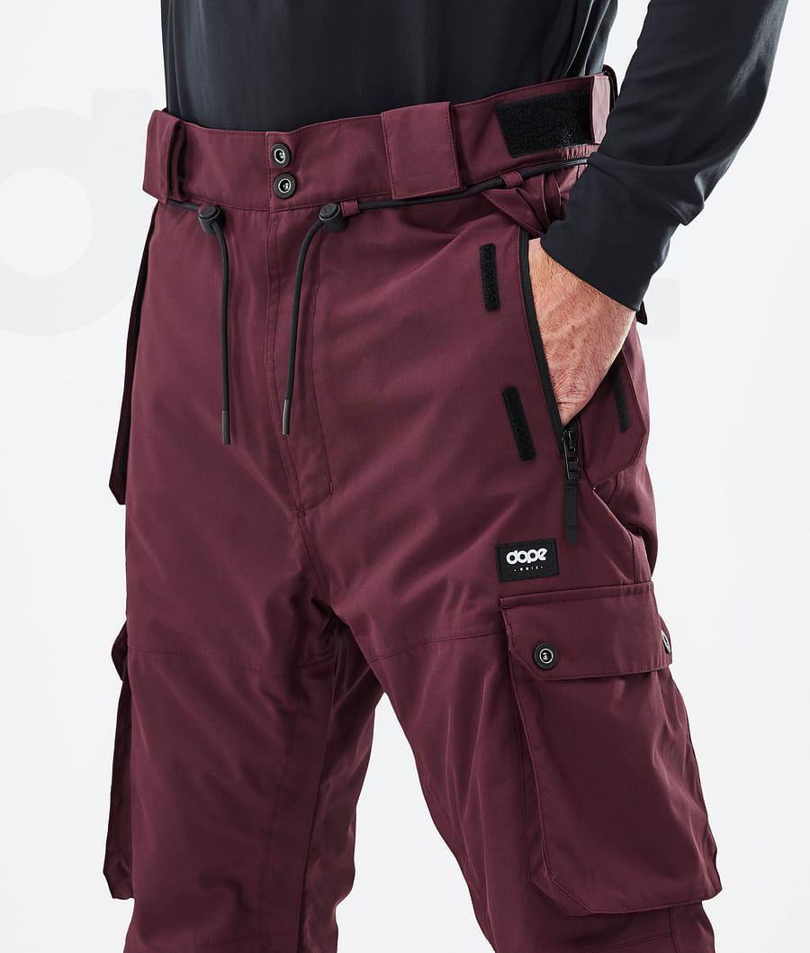 Burgundy Men's Dope Iconic Don Snowboard Pants | AULH2593