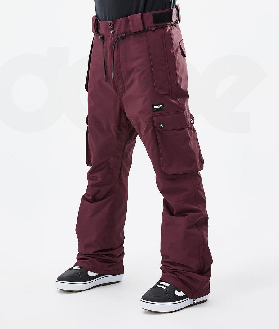 Burgundy Men\'s Dope Iconic Don Snowboard Pants | AULH2593