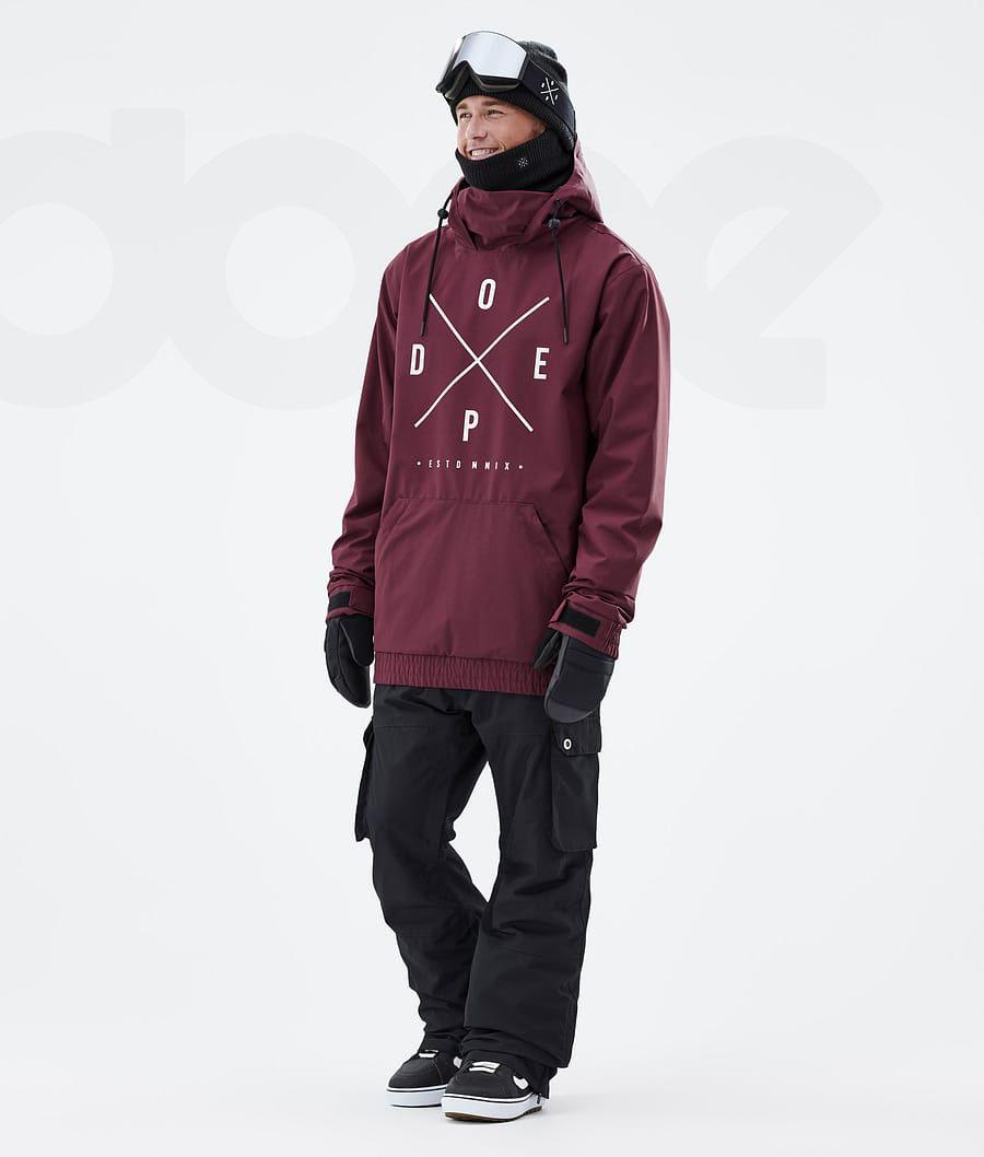 Burgundy Men's Dope Migoo 2X-Up Snowboard Jackets | AUKI2807