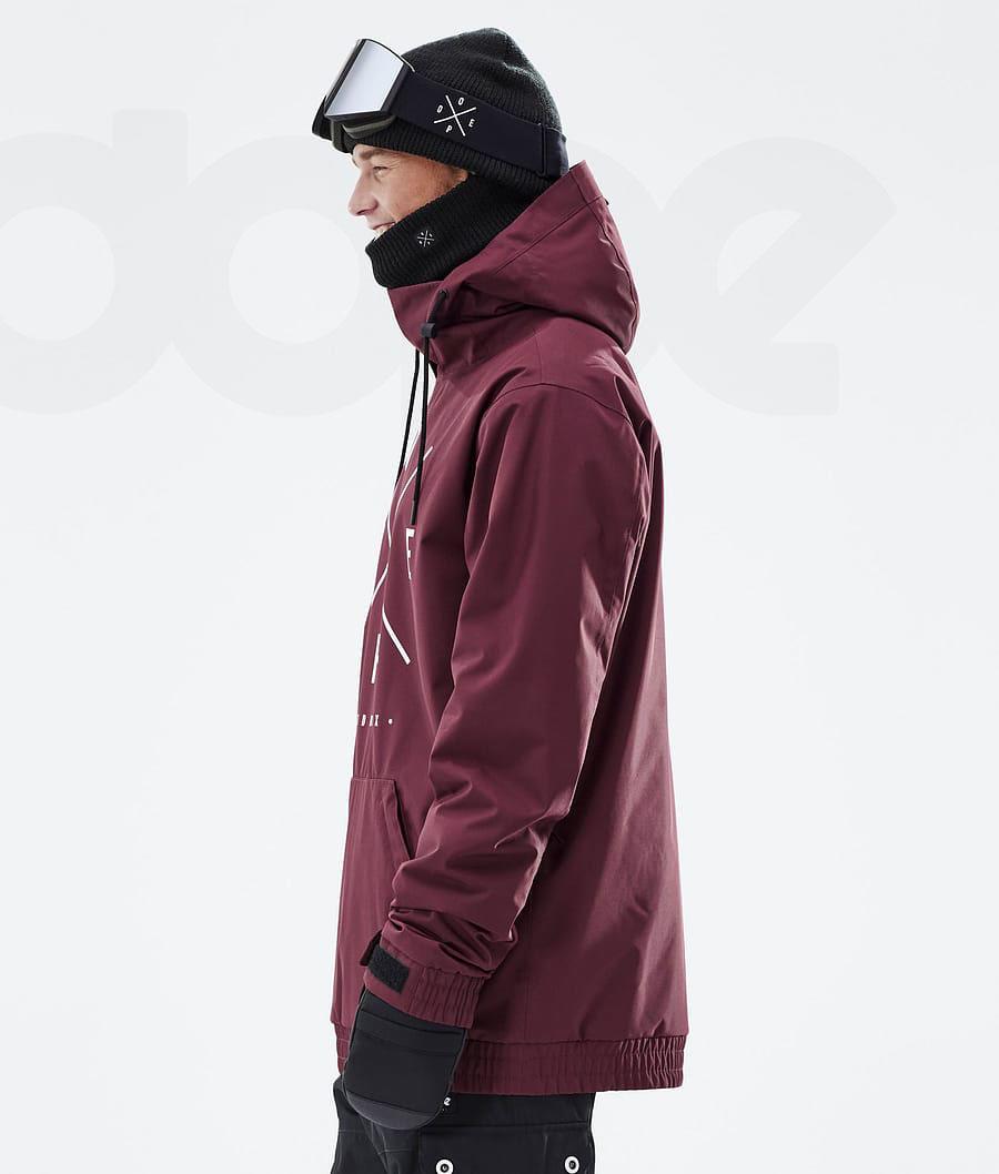 Burgundy Men's Dope Migoo 2X-Up Snowboard Jackets | AUKI2807