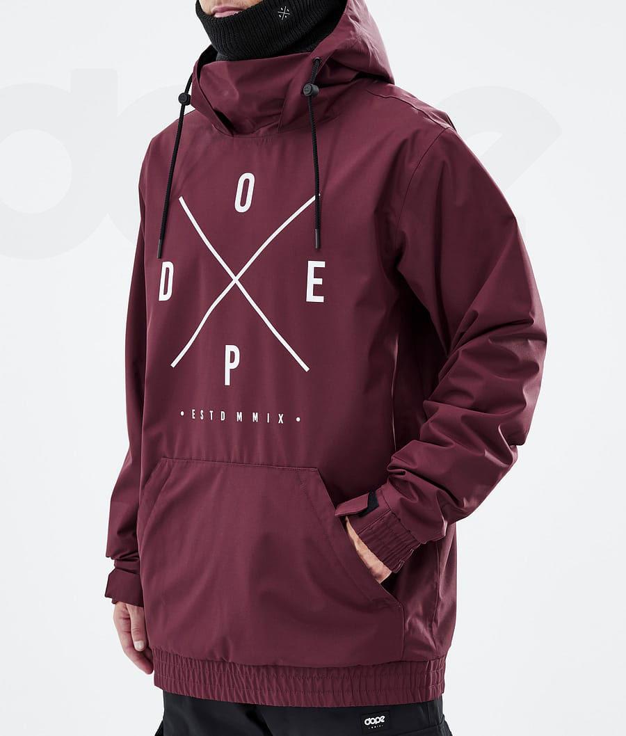 Burgundy Men's Dope Migoo 2X-Up Snowboard Jackets | AUKI2807