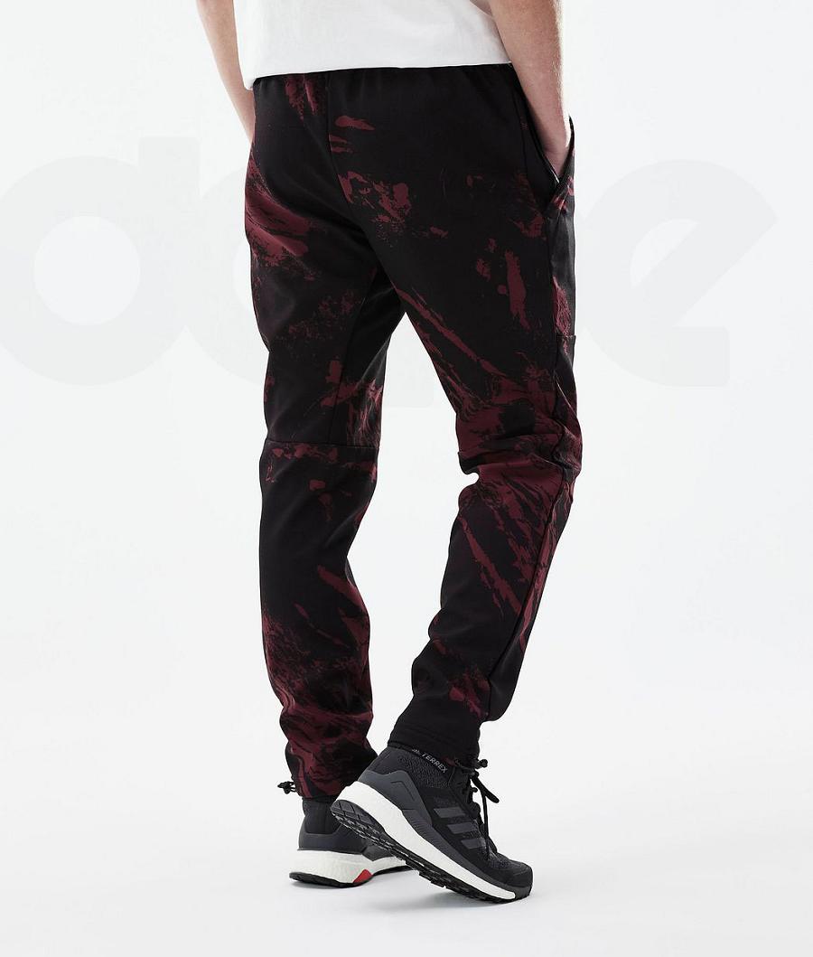 Burgundy Men's Dope Nomad Paint Outdoor Pants | AUEX2680