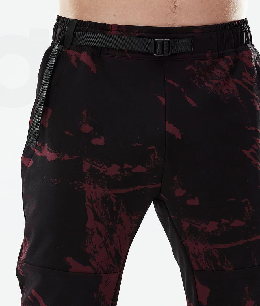 Burgundy Men's Dope Nomad Paint Outdoor Pants | AUEX2680