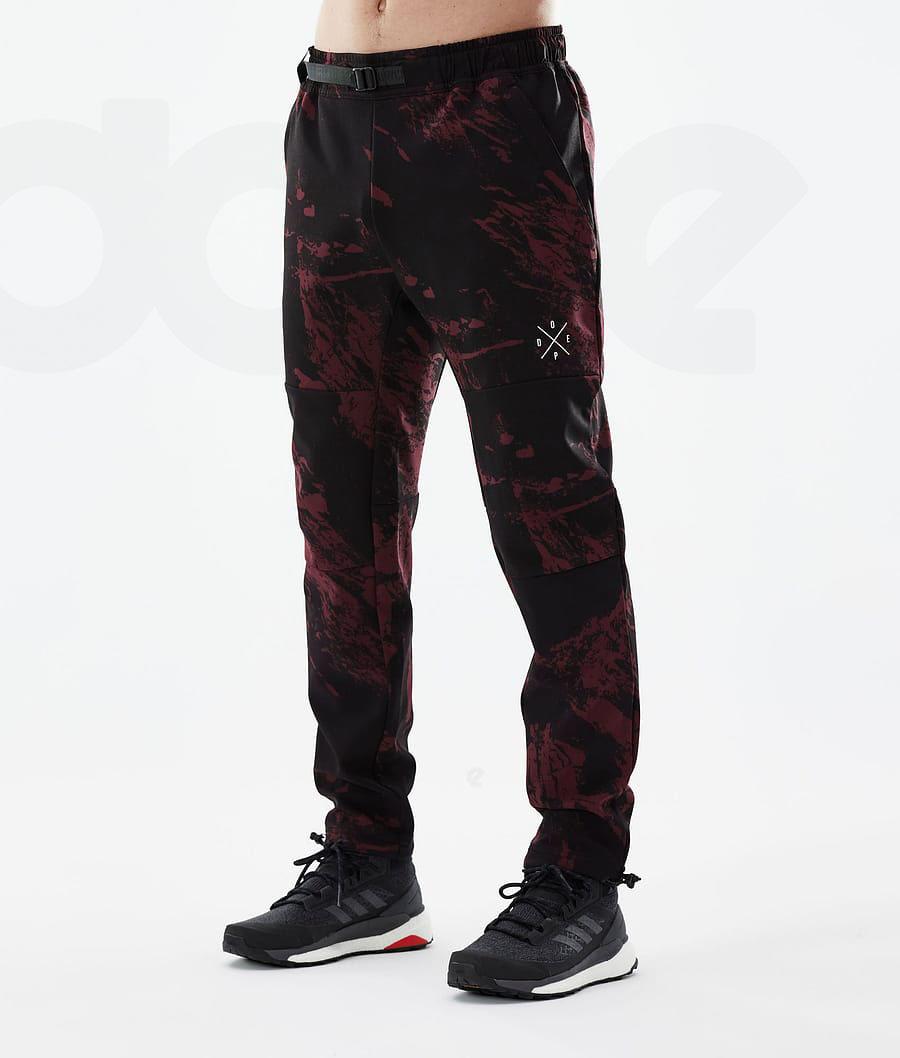 Burgundy Men's Dope Nomad Paint Outdoor Pants | AUEX2680