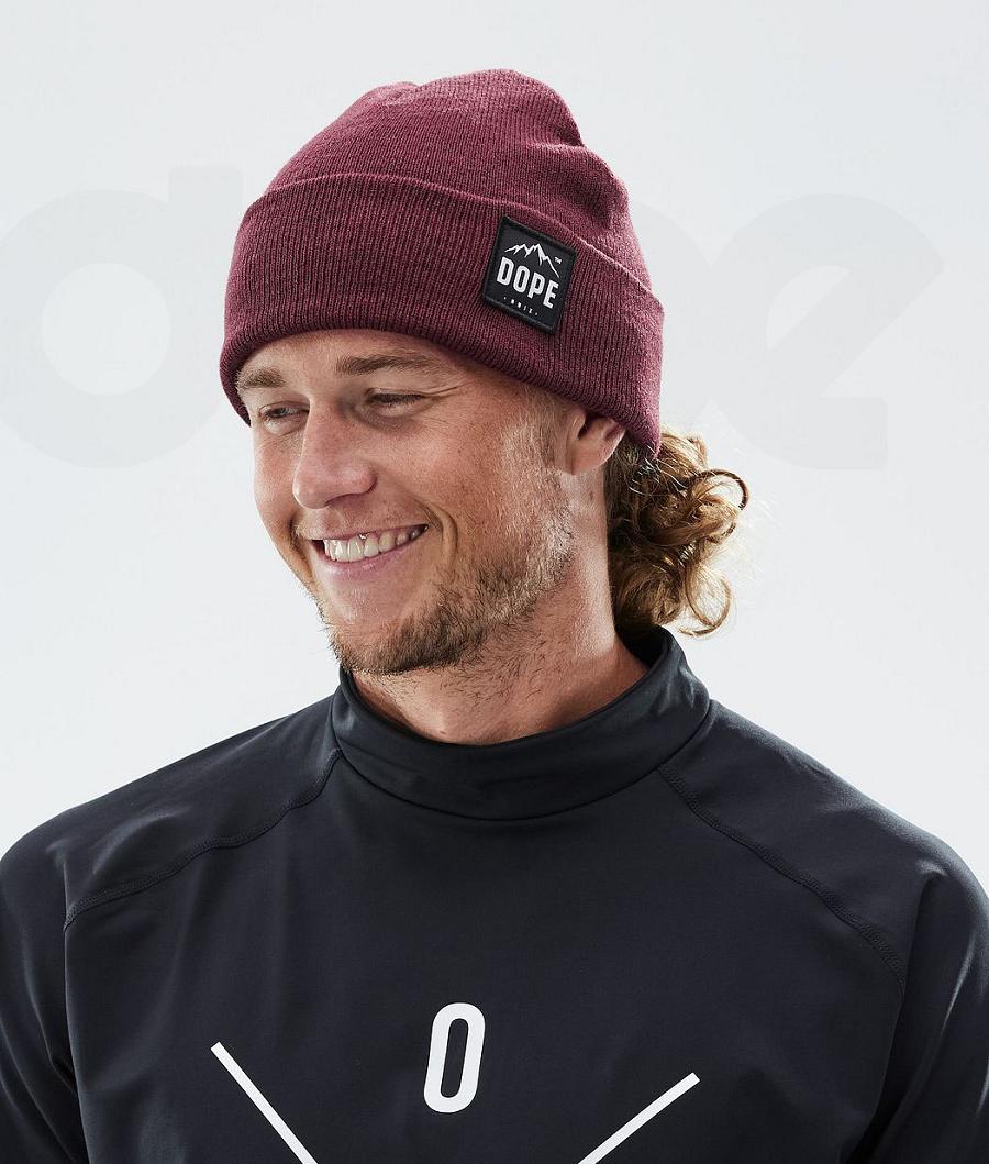 Burgundy Men's Dope Paradise Beanie | AUVD3183