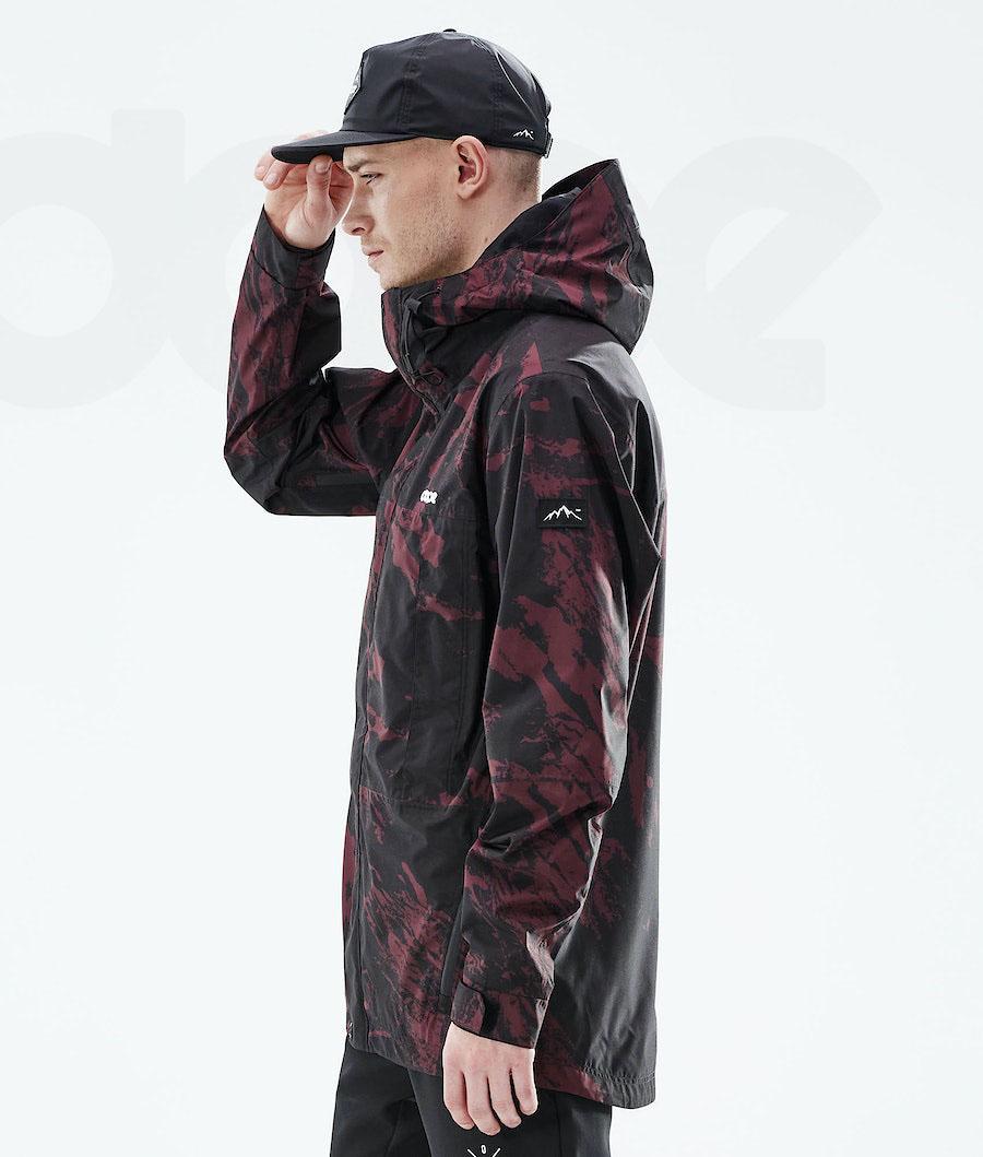 Burgundy Men's Dope Ranger Light Paint Outdoor Jackets | AUNB2711