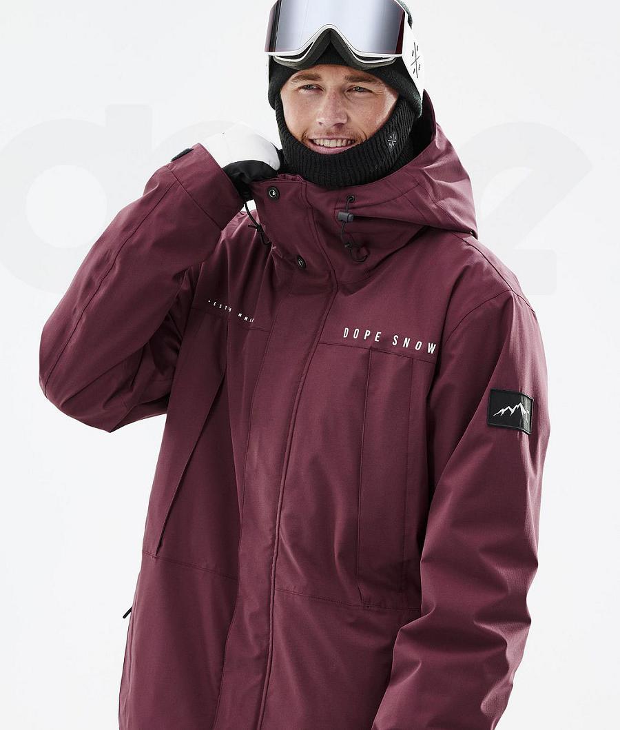 Burgundy Men's Dope Ranger Ski Jackets | AUVD2944