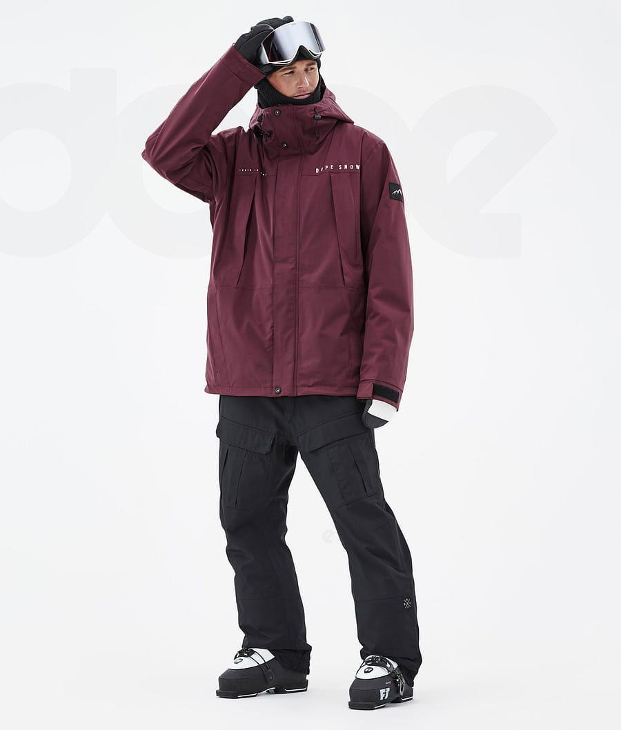 Burgundy Men's Dope Ranger Ski Jackets | AUVD2944