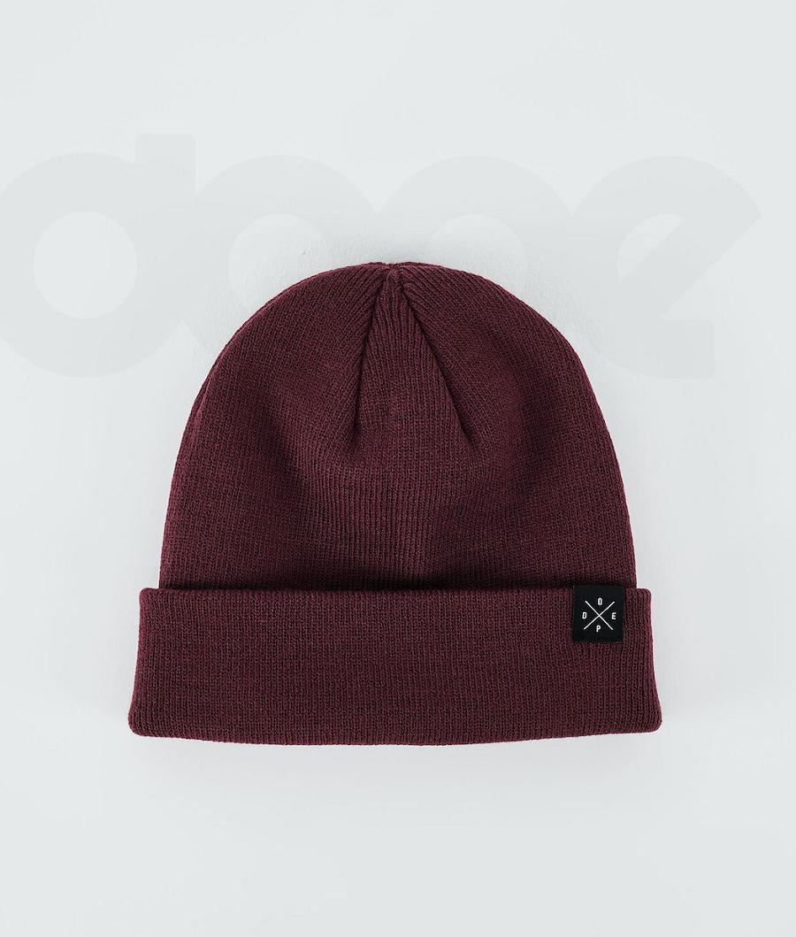 Burgundy Men\'s Dope Solitude Beanie | AUDN3212