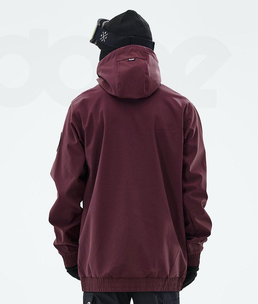 Burgundy Men's Dope Wylie Patch Ski Jackets | AUSO2955