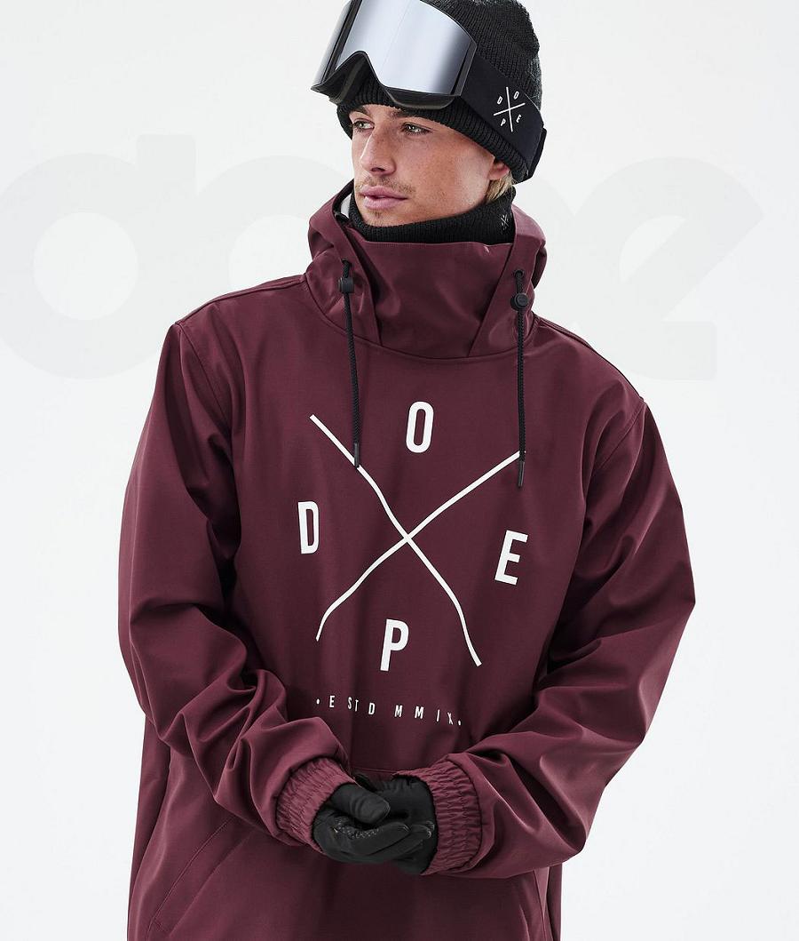 Burgundy Men's Dope Yeti 2X-Up Ski Jackets | AUEX2964