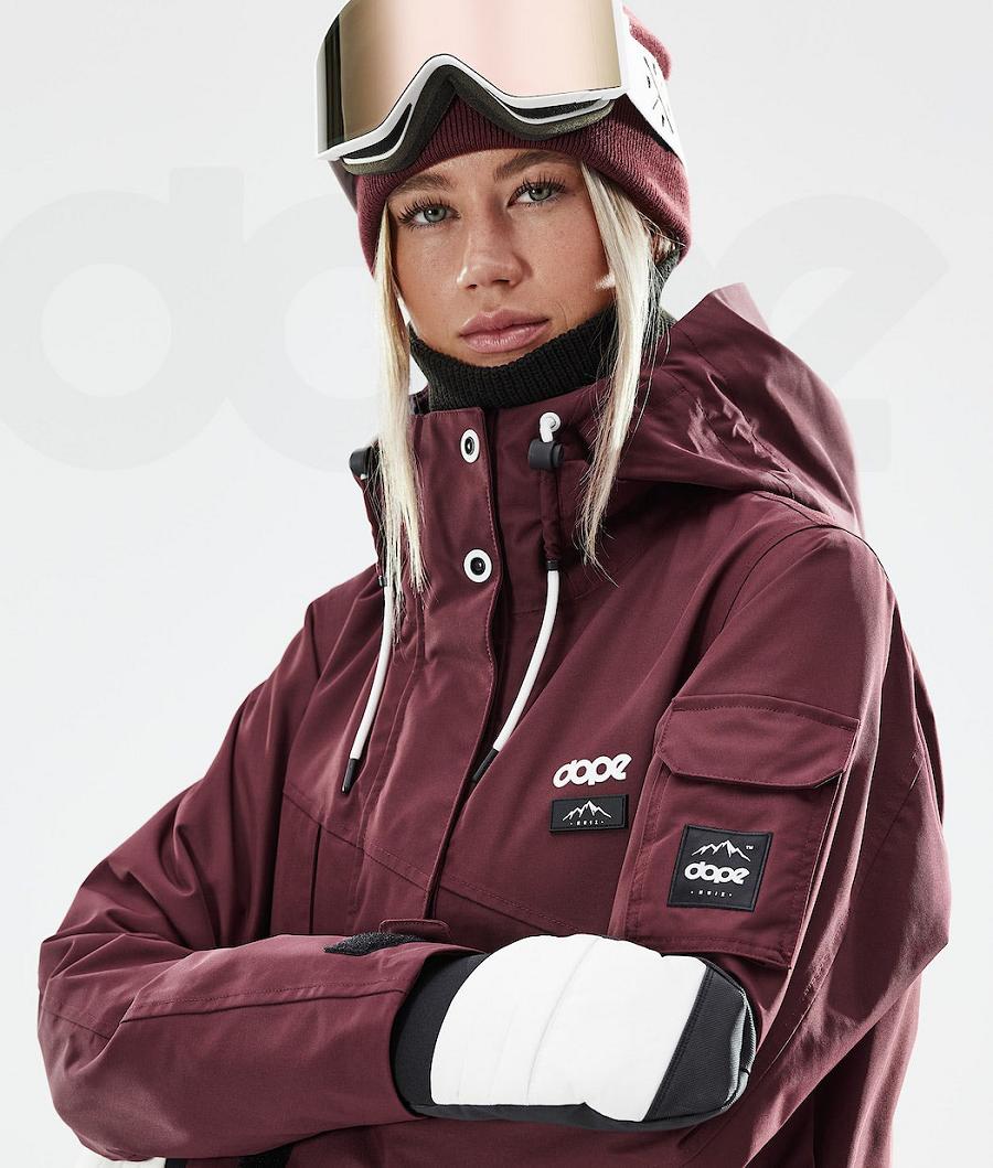 Burgundy Women's Dope Adept W 2021 Ski Jackets | AUIS3568