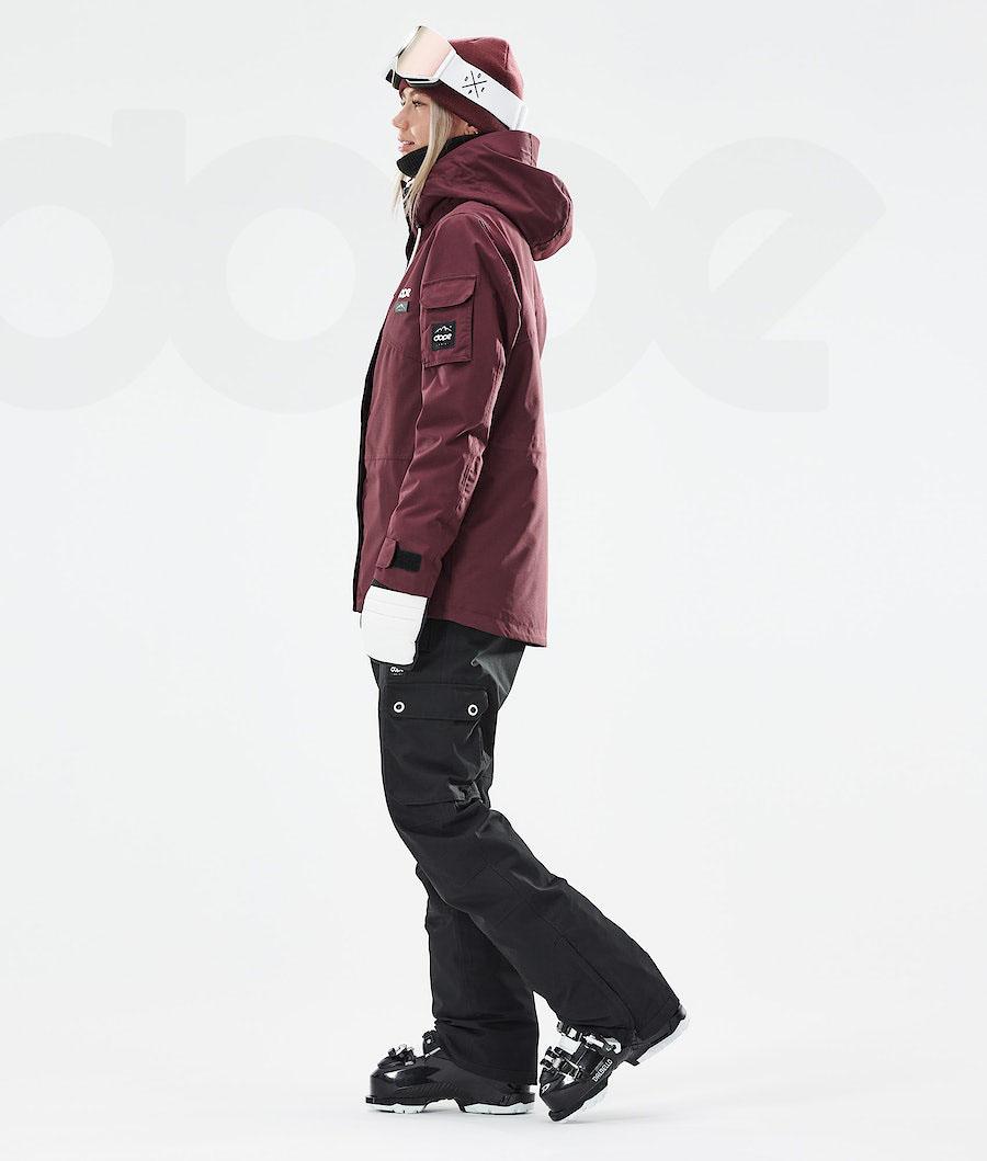 Burgundy Women's Dope Adept W 2021 Ski Jackets | AUIS3568