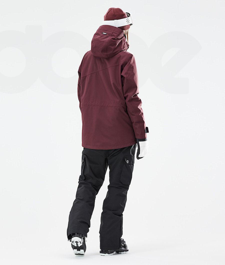 Burgundy Women's Dope Adept W 2021 Ski Jackets | AUIS3568