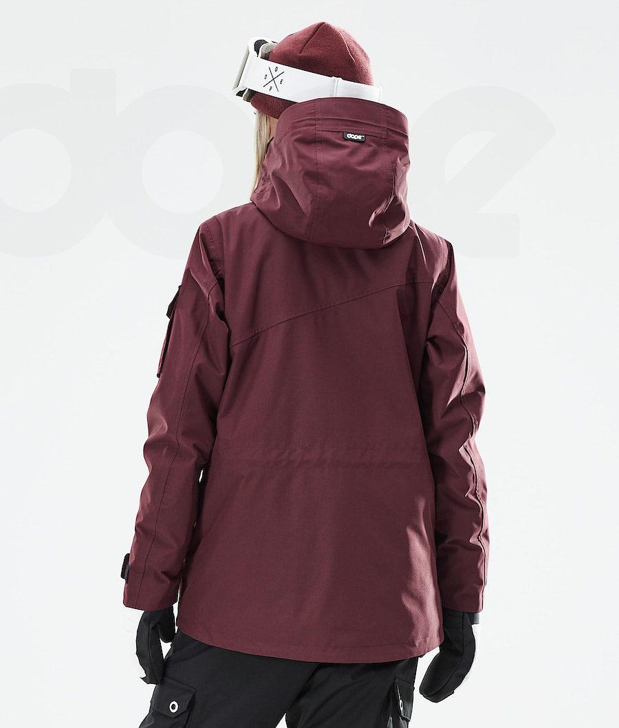 Burgundy Women's Dope Adept W 2021 Ski Jackets | AUIS3568