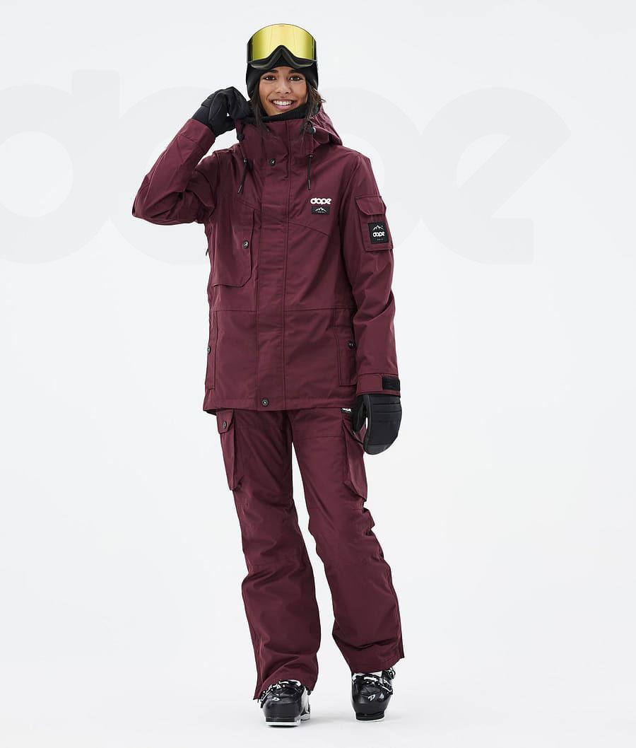 Burgundy Women's Dope Adept W Don Ski Jackets | AUYU3570