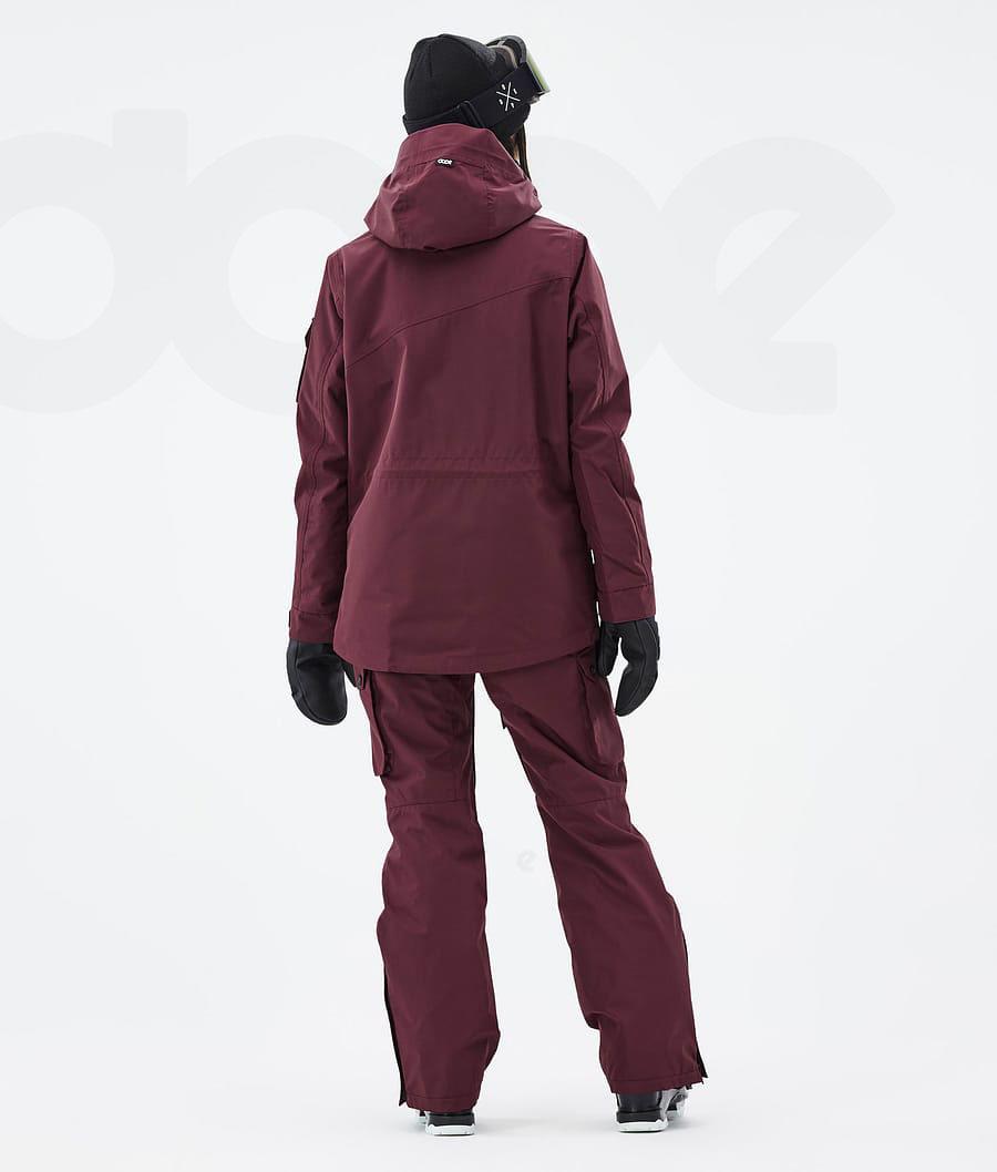 Burgundy Women's Dope Adept W Don Ski Jackets | AUYU3570